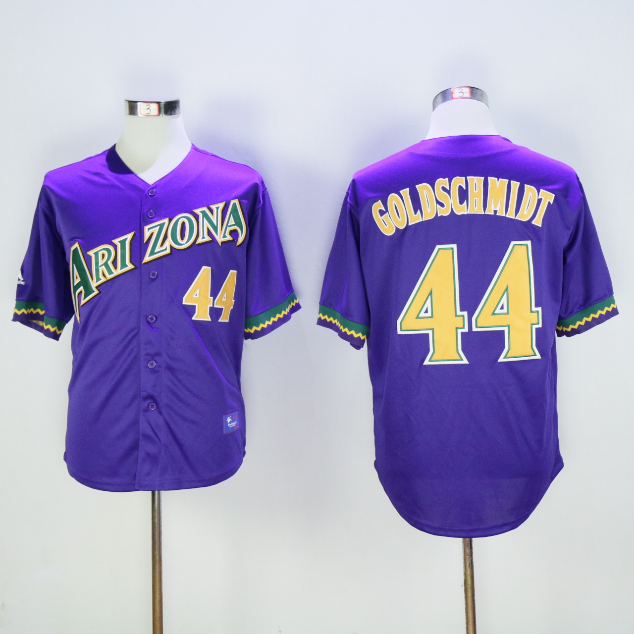 Men Arizona Diamondback #44 Goldschmidt Purple Throwback MLB Jerseys